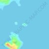 Ticala Islets topographic map, elevation, terrain