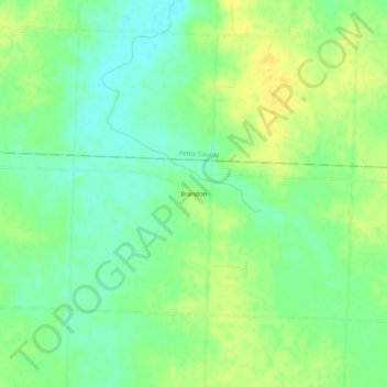 Brandon topographic map, elevation, terrain