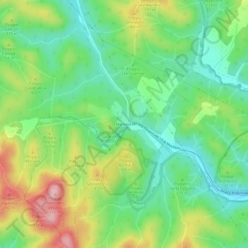 Montioni topographic map, elevation, terrain