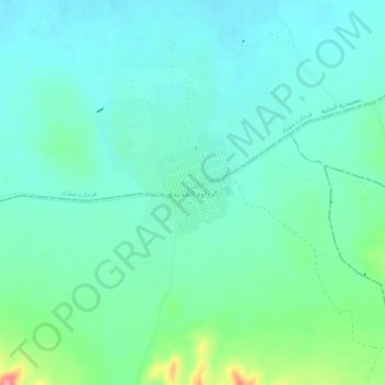 New Zraoua topographic map, elevation, terrain