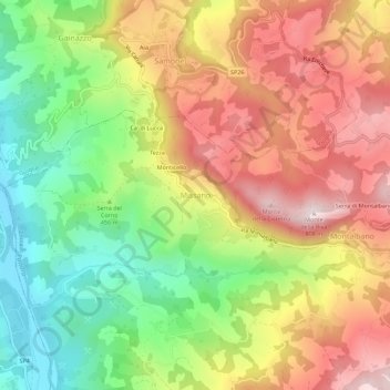 Missano topographic map, elevation, terrain