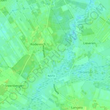 Alteveer topographic map, elevation, terrain