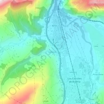 San Mateo topographic map, elevation, terrain