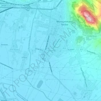 Le Case topographic map, elevation, terrain