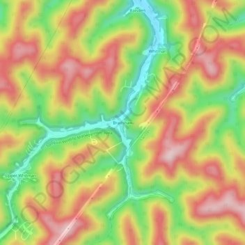 Bradshaw topographic map, elevation, terrain