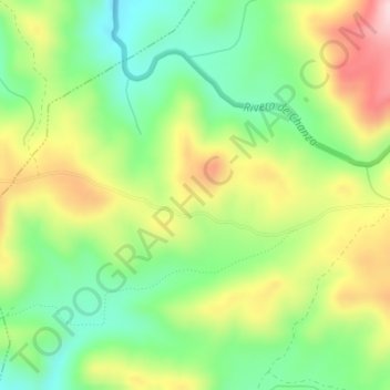 Rociana topographic map, elevation, terrain