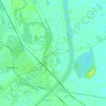 Ospitale topographic map, elevation, terrain