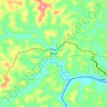 Solano topographic map, elevation, terrain