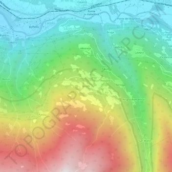 Briotti topographic map, elevation, terrain