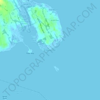 Antassawamock topographic map, elevation, terrain