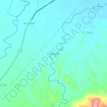 Chivacurito topographic map, elevation, terrain
