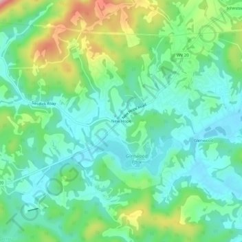 New Hope topographic map, elevation, terrain