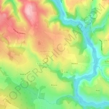 Buissant topographic map, elevation, terrain