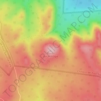Mount Barambogie topographic map, elevation, terrain