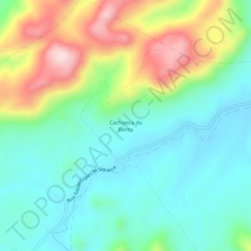 Cachoeira do Bento topographic map, elevation, terrain