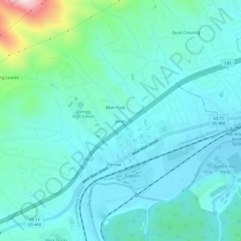 Jones topographic map, elevation, terrain