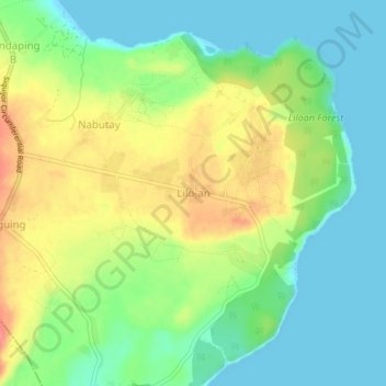 Lilo-an topographic map, elevation, terrain