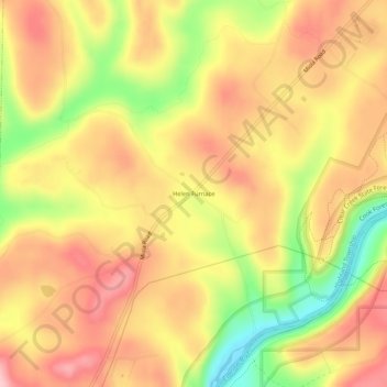 Helen Furnace topographic map, elevation, terrain
