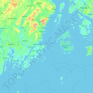 Monroe Island topographic map, elevation, terrain