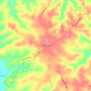 Germantown topographic map, elevation, terrain