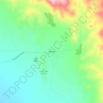 Chloride topographic map, elevation, terrain