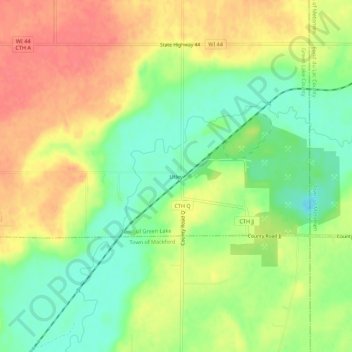 Utley topographic map, elevation, terrain