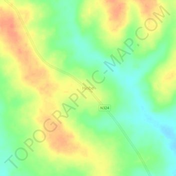 Hobe topographic map, elevation, terrain