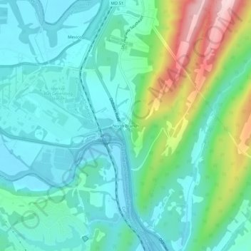 North Branch topographic map, elevation, terrain