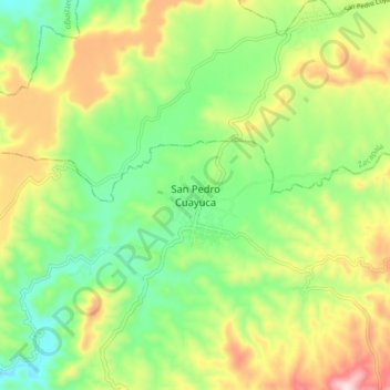 San Pedro Cuayuca topographic map, elevation, terrain