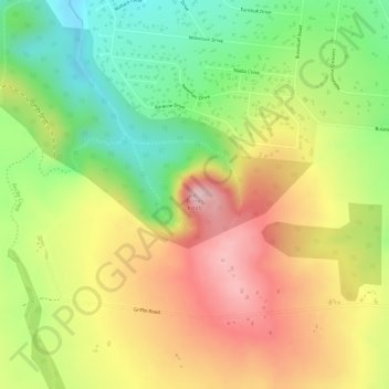 Bones Knob topographic map, elevation, terrain