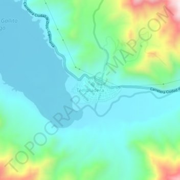 Tembladera topographic map, elevation, terrain