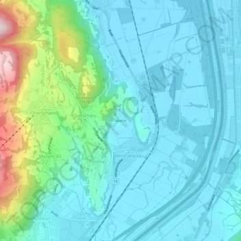 Murris topographic map, elevation, terrain