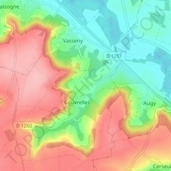 La Garenne topographic map, elevation, terrain