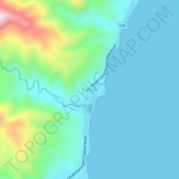 Kalbay topographic map, elevation, terrain