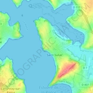 La Ville Neuve topographic map, elevation, terrain