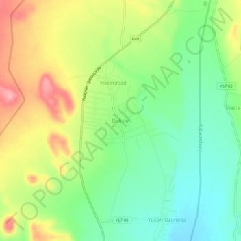 Didivar topographic map, elevation, terrain