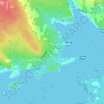 James Settlement topographic map, elevation, terrain