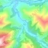 Cosío topographic map, elevation, terrain