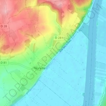 Le Haut des Cours topographic map, elevation, terrain