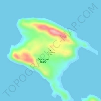 Tagauayan topographic map, elevation, terrain