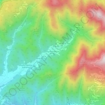 Cergneu topographic map, elevation, terrain