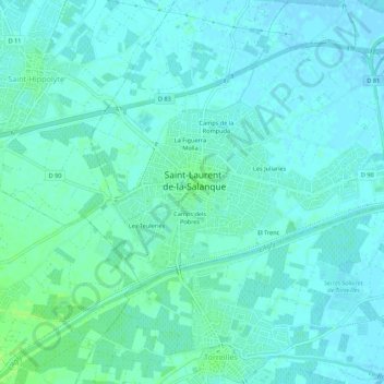 La Ville topographic map, elevation, terrain
