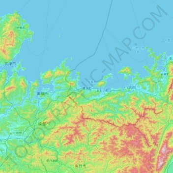 稲島 topographic map, elevation, terrain