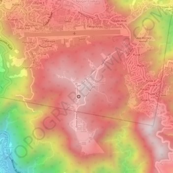 The Grove '55 topographic map, elevation, terrain