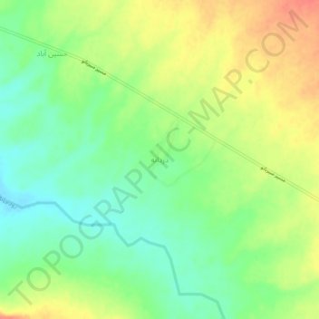 Dordaneh topographic map, elevation, terrain