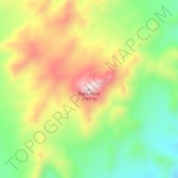 Black Rock topographic map, elevation, terrain