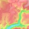 Les Arpents topographic map, elevation, terrain