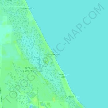 Killarney Beach topographic map, elevation, terrain