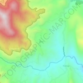 Duit topographic map, elevation, terrain