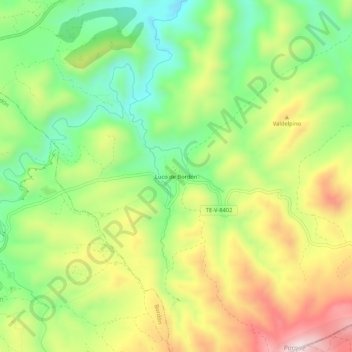 Luco de Bordón topographic map, elevation, terrain
